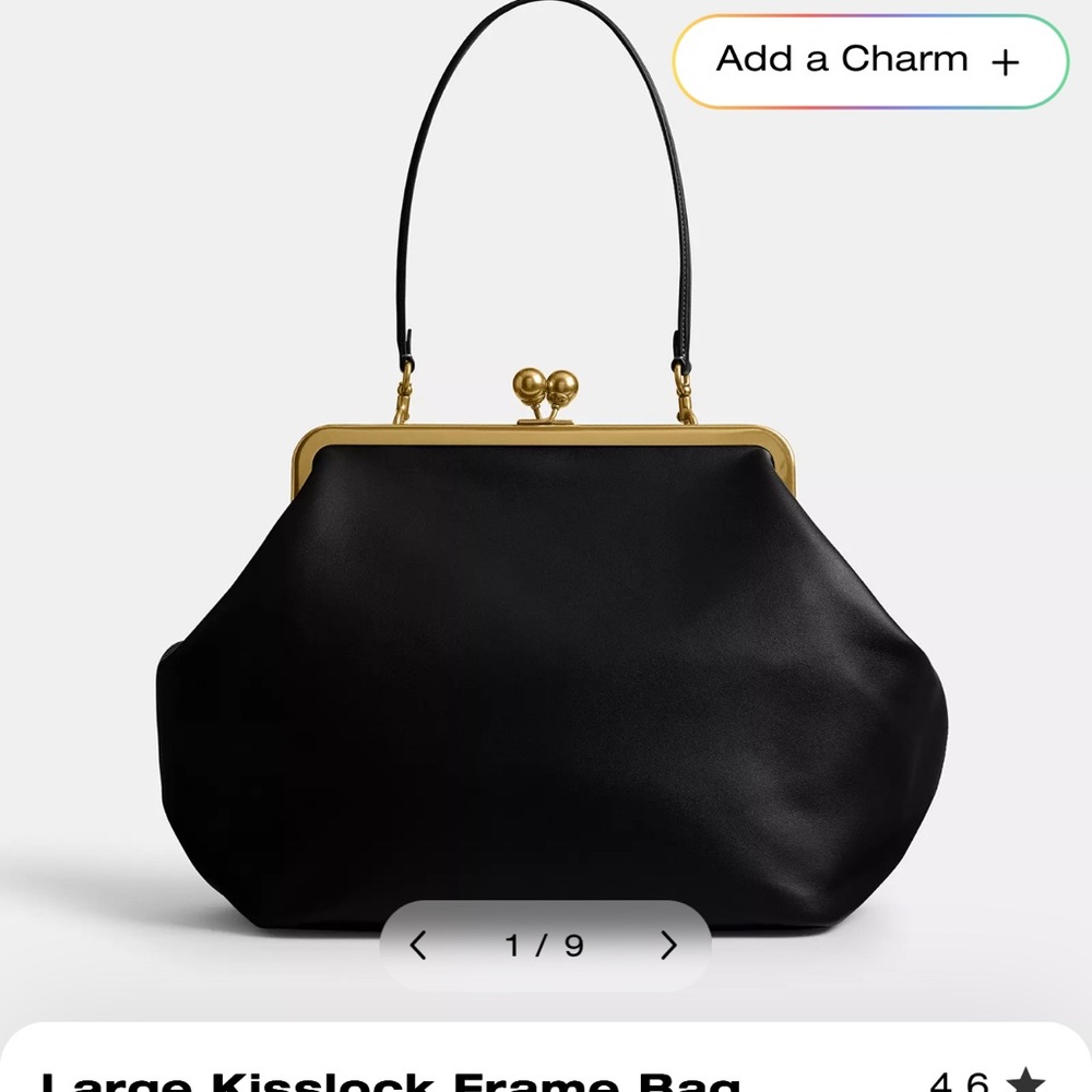Coach Black Kisslock Shoulder Bag